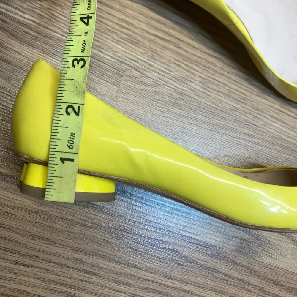 Kate‎ Spade Fallyn Flats Neon Yellow size 6 Ballet Womens Patent Leather